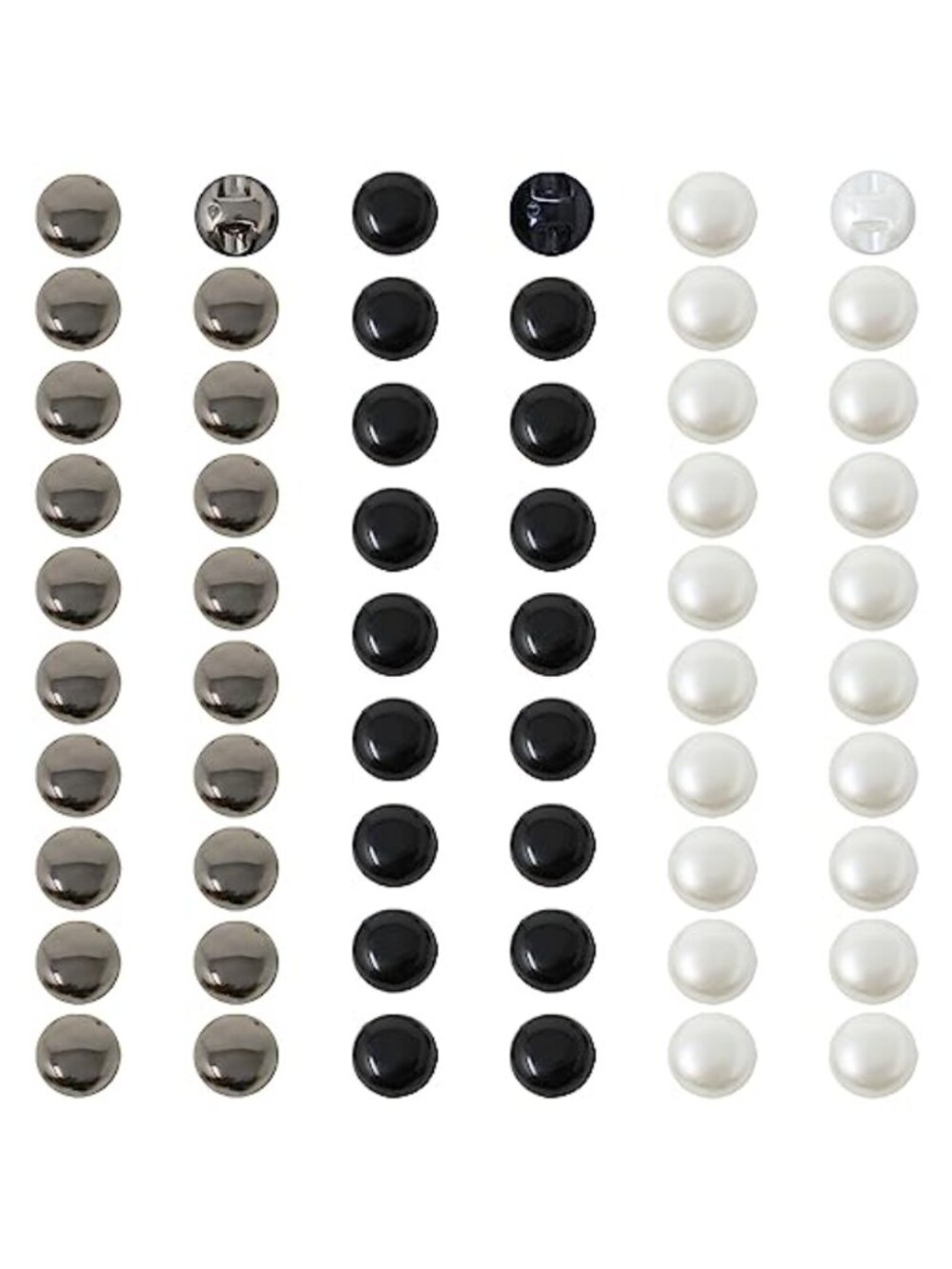 60 Pearl Resin Sewing Buttons 10mm for DIY Crafts, Wedding Dress, Shirts
